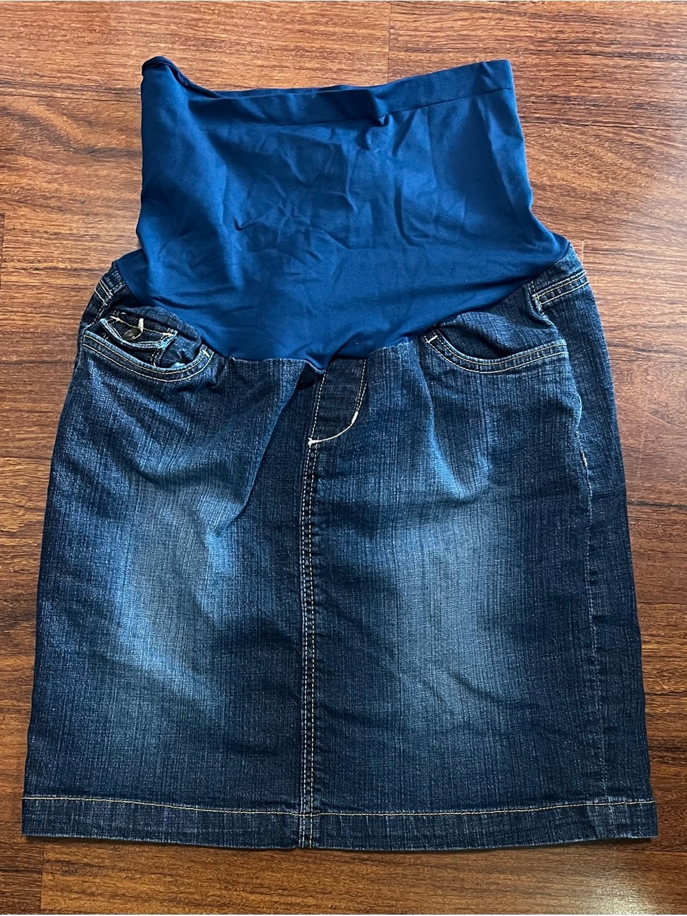 Oh Baby Motherhood Maternity Dark Wash Jean Skirt Women’s Size S